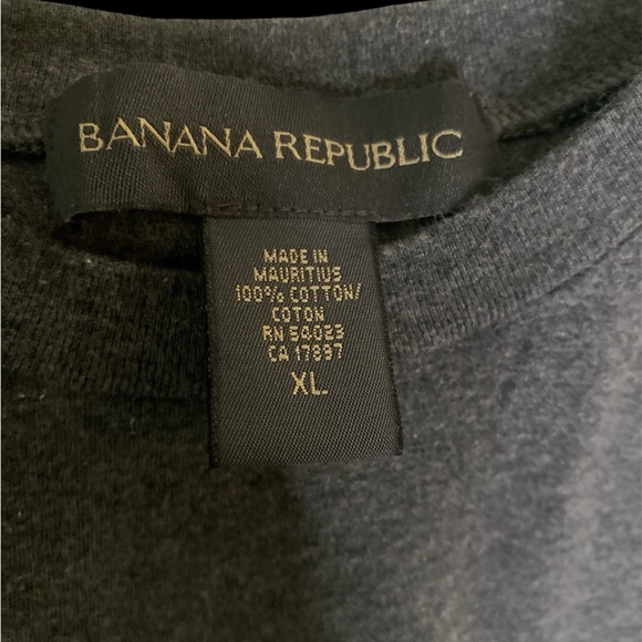 Banana Republic Grey LS T-Shirt Vintage Fall /02 XL EUC - Picture 5 of 6